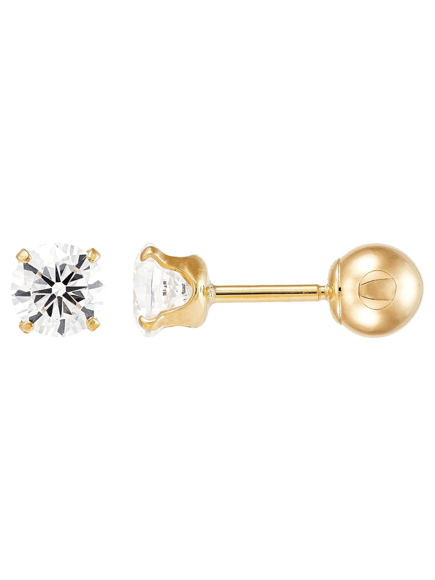 14k gold front back earrings deals