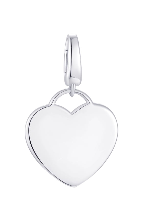 Heart Charm in Sterling Silver