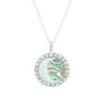 thumbnail image 1 of Brilliance Fine Jewelry Mother of Pearl,Abalone,Crystal,Moon,Star Pendant in Sterling Silver,18", 1 of 4