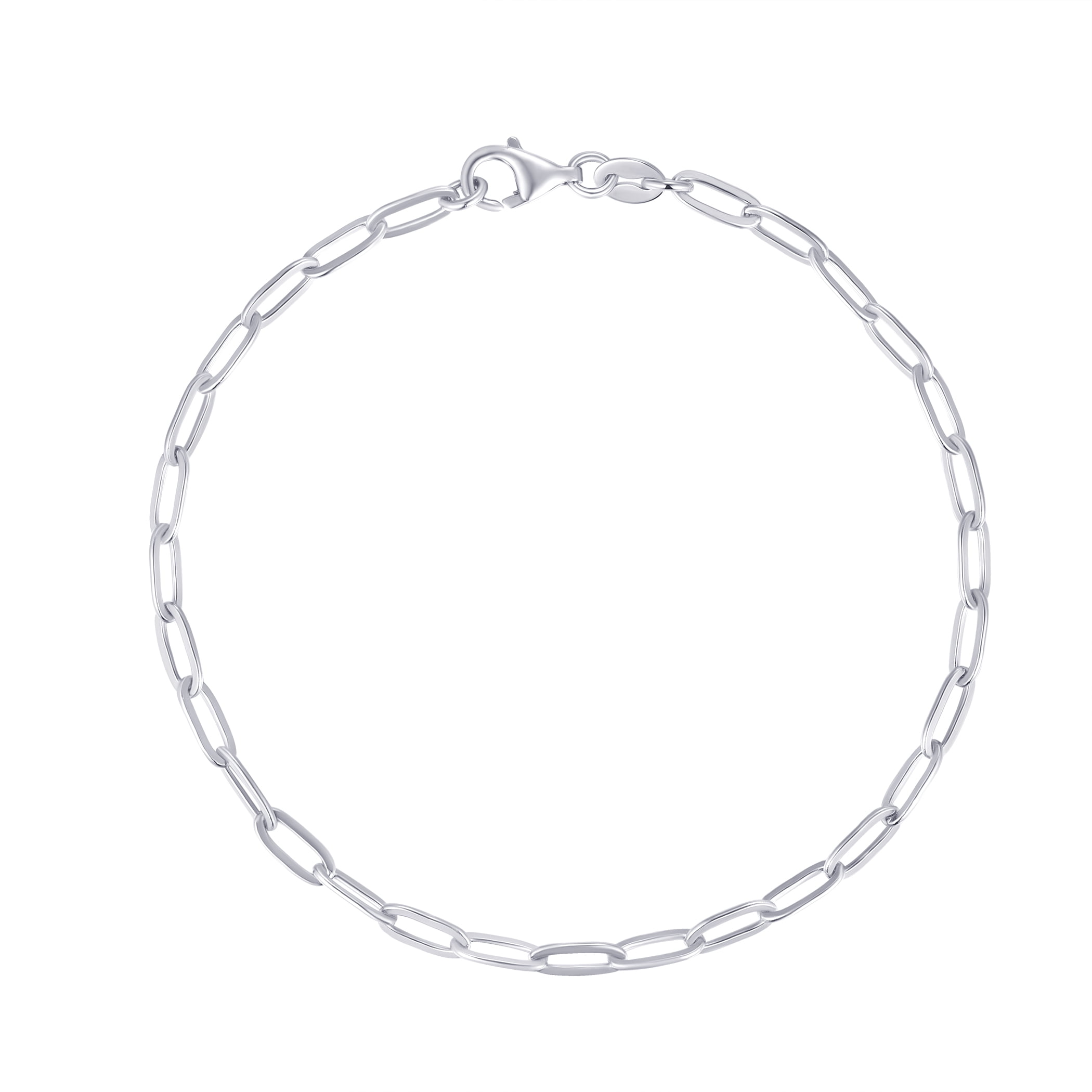 Brilliance Fine Jewelry Paperclip Bracelet for Charms in Sterling Silver