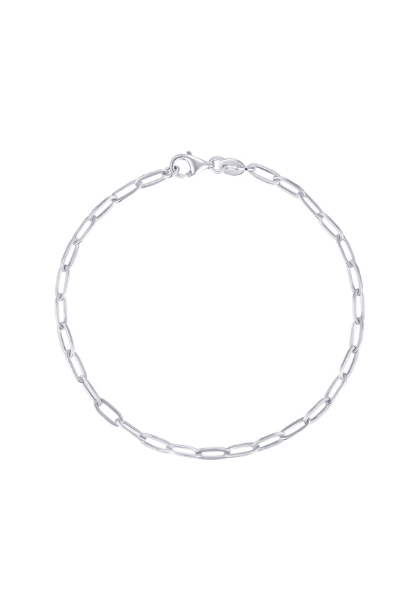 Paperclip Bracelet for Charms in Sterling Silver