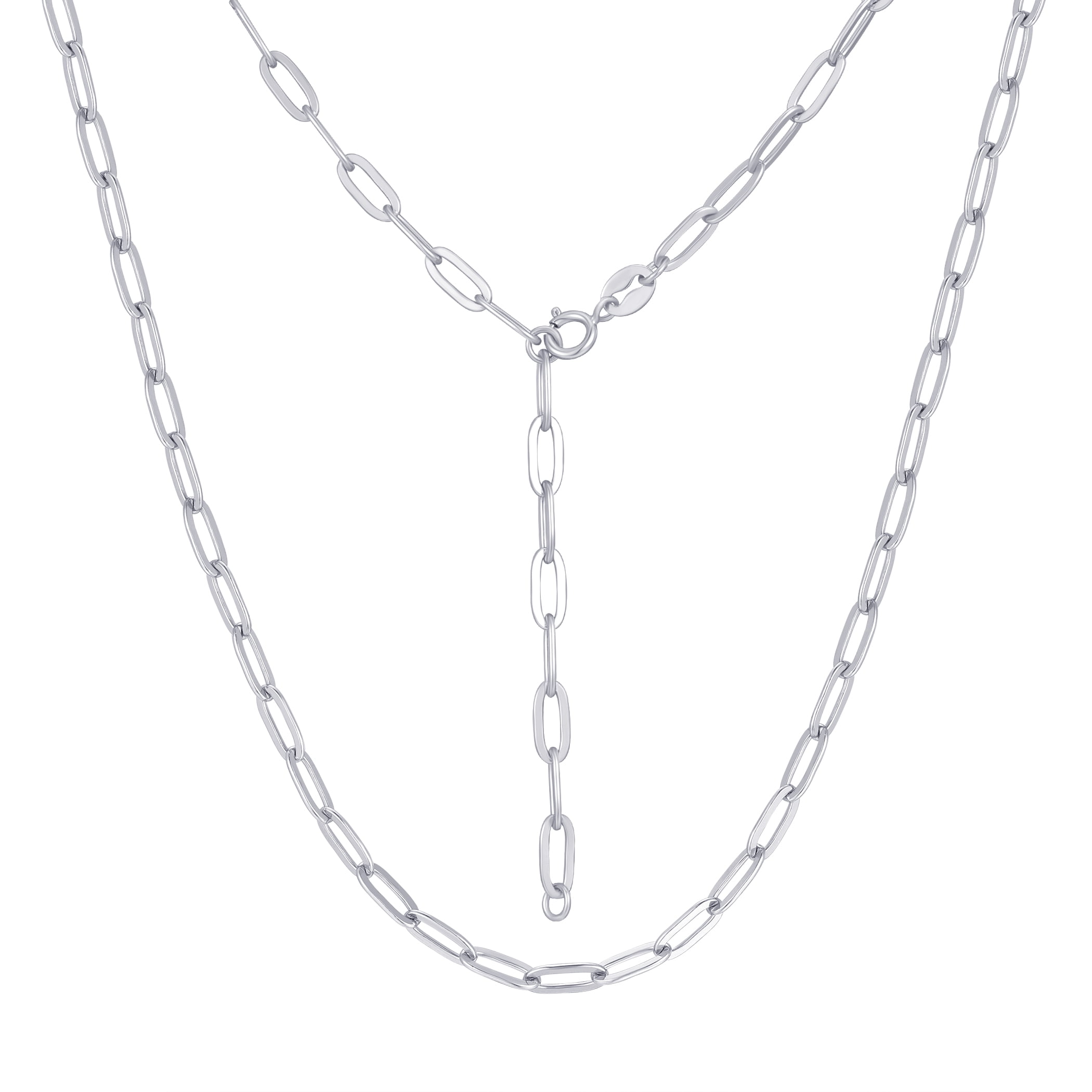 Brilliance Fine Jewelry Paperclip Chain for Charms in 14KT Gold Plated Sterling Silver