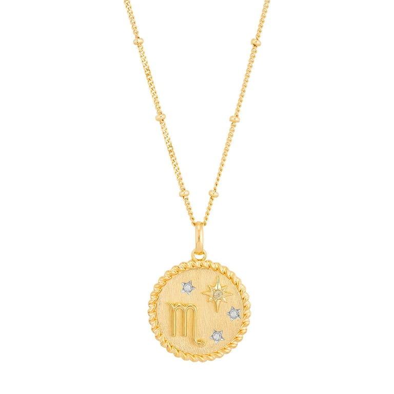 Brilliance Fine Jewelry Scorpio Symbol Pendant in Sterling Silver