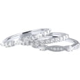 thumbnail image 1 of Brilliance Fine Jewelry Simulated Diamond 3 Stackable Bands in Sterling Silver, 1 of 3