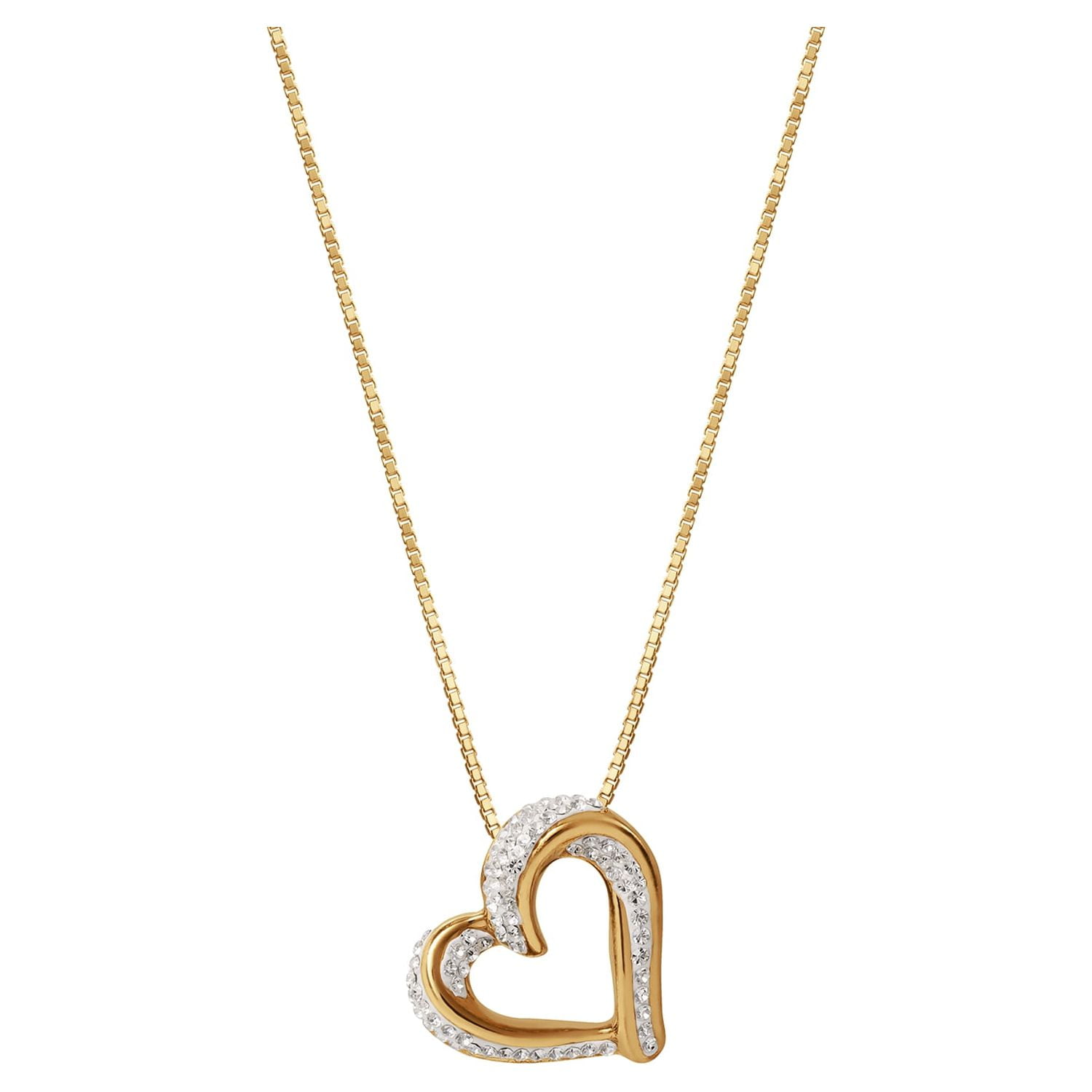 Louis Vuitton 18K White Gold Diamond Heart Pendant Ladies Necklace