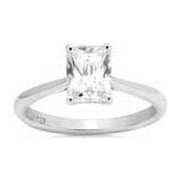 Brilliance Fine Jewelry Solitaire Ring with 2.50 Carat T.W. Octagon Cut Simulated Diamond in Sterling Silver For Women Walmart