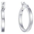 thumbnail image 1 of Brilliance Fine Jewelry Square Tube Hoop Earrings in Sterling Silver 18MM, 1 of 4