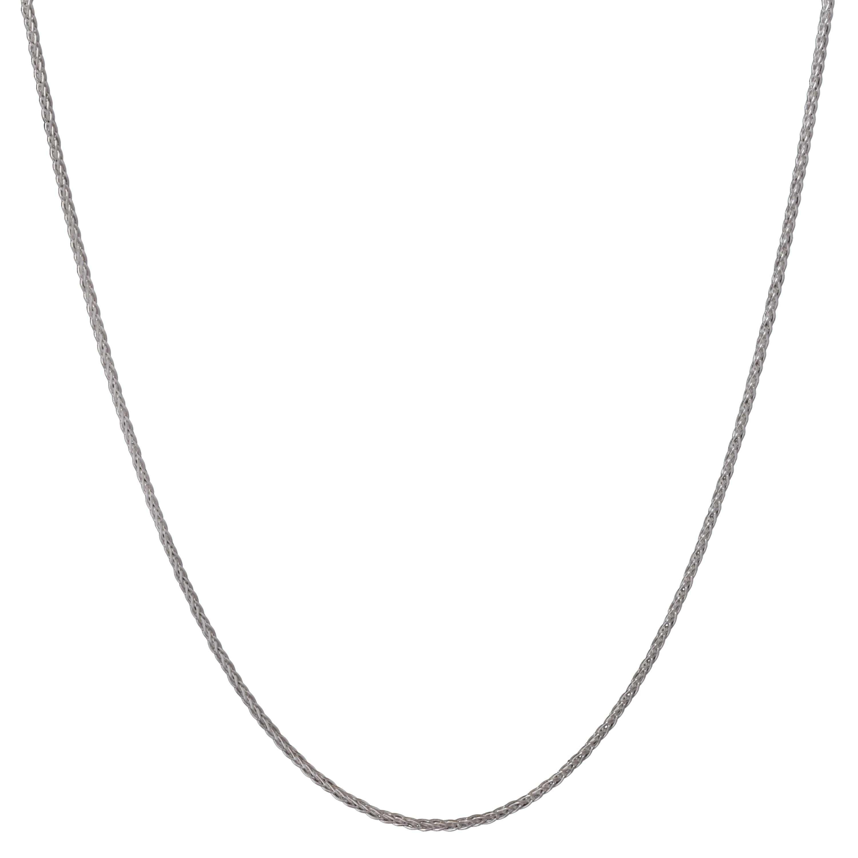 BRILLIANCE Fine Jewelry Square Wheat Chain Necklace, Sterling Silver, 18 in