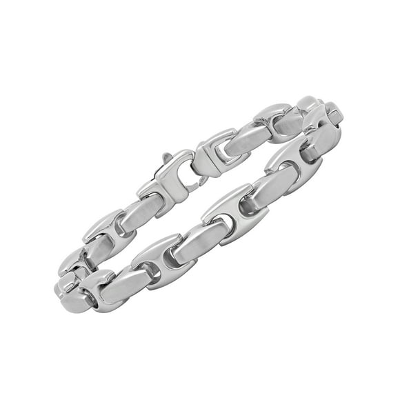 Brilliance Fine Jewelry Stainless Steel Mariner Link Bracelet, 9"