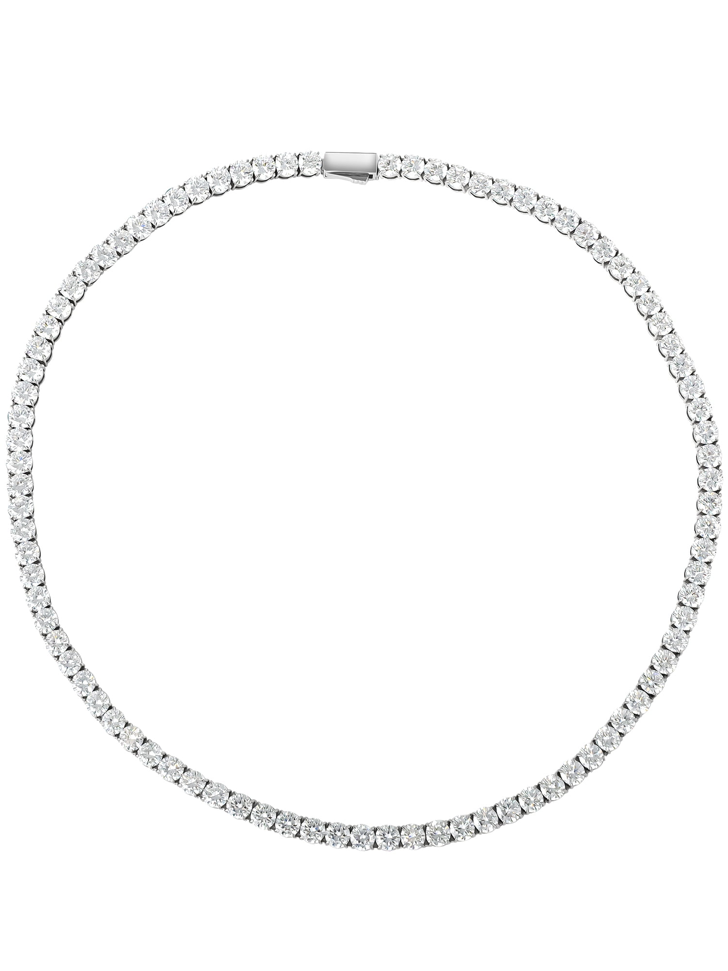 Brilliance Fine Jewelry Men’s Stainless Steel CZ 7 mm Necklace, 22″