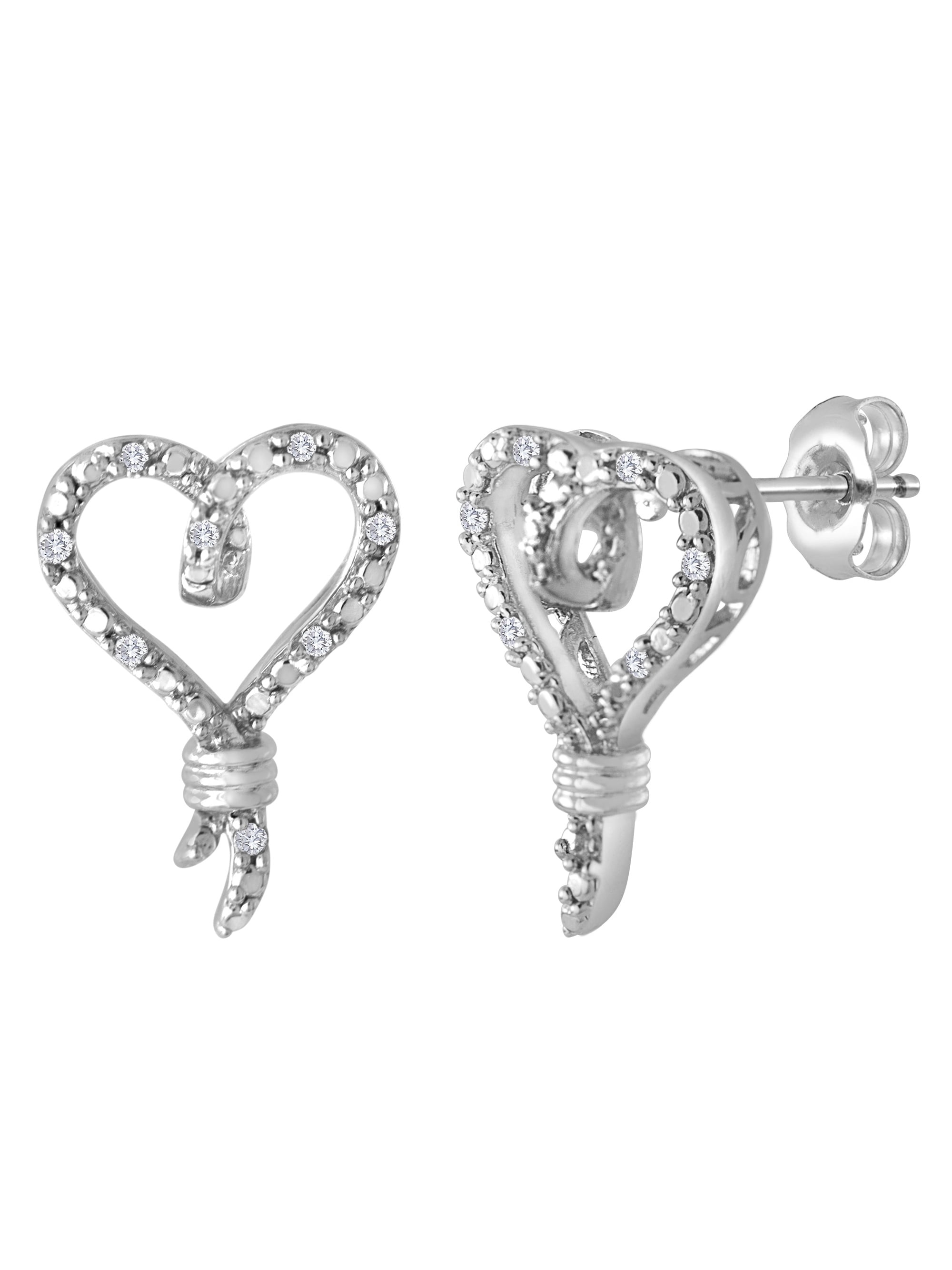 Brilliance Fine Jewelry Sterling Silver 1/10 Carat T.W. Diamond Earring