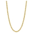 thumbnail image 1 of Brilliance Fine Jewelry Sterling Silver 1/20 10K Yellow Gold 3.30MM Hollow Rope Necklace, 24", 1 of 5