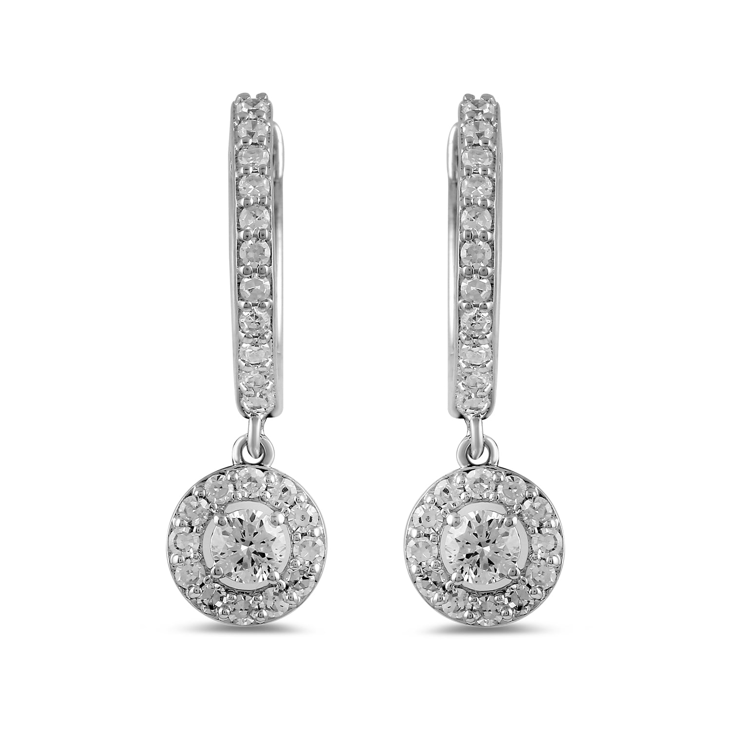 Brilliance Fine Jewelry Sterling Silver 1/2ct Lab Grown Diamond Drop Earrings