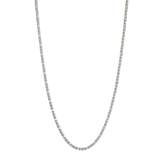 Brilliance Fine Jewelry 925 Sterling Silver 1.8mm Popcorn-Chain Necklace 18inch, Women's, Adult
