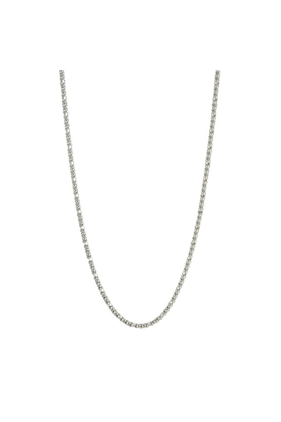 Sterling Silver 1.8mm Pop corn Necklace 18inch