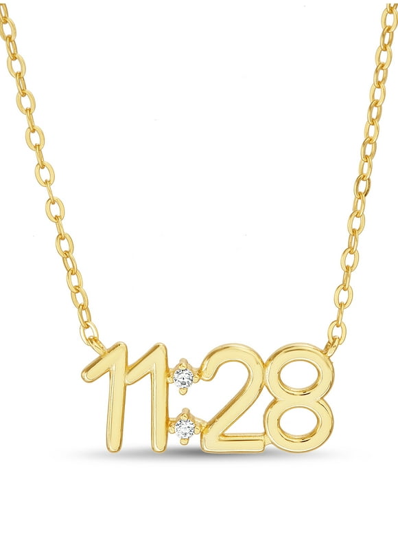 Sterling Silver 14K Gold-Plated Bible Verse Matthew 11:28 16"+2" Necklace