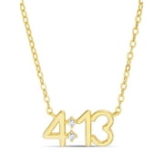 Brilliance Fine Jewelry Sterling Silver 14K Gold-Plated Bible Verse Philippians 4:13 16