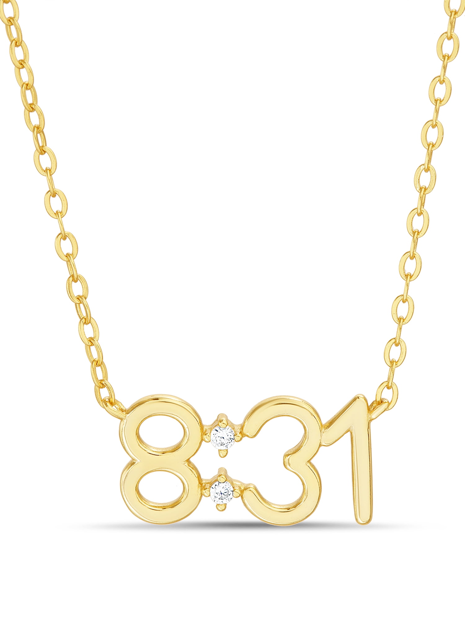 Brilliance Fine Jewelry Sterling Silver 14K Gold-Plated Bible Verse Romans 8:31 Woman 16"+2" Necklace