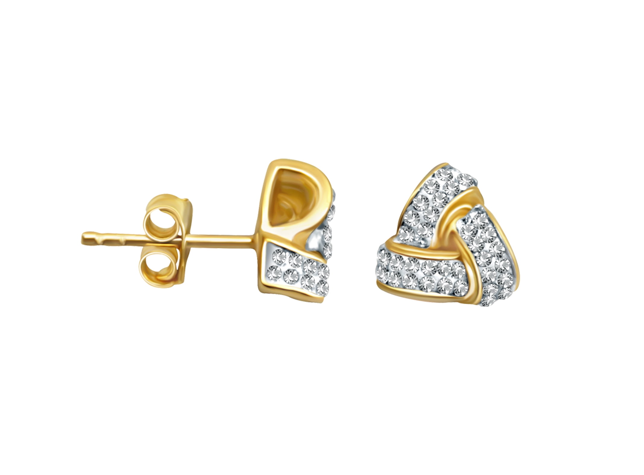 Sterling silver crystal Love studs Sterling silver crystal Love studs