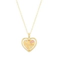 thumbnail image 1 of Brilliance Fine Jewelry Sterling Silver 14KT Gold Plated Spinning "Mama" Heart Pendant Necklace, 20", 1 of 8