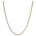 thumbnail image 1 of Brilliance Fine Jewelry Sterling Silver 18k Gold Plated Rope Necklace 24inch Diamond Cut, 1 of 1