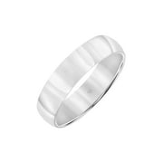 Brilliance Fine Jewelry Sterling Silver 5mm Mens Comfort Fit Polished Wedding Band