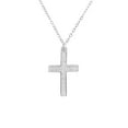 thumbnail image 1 of Brilliance Sterling Silver Crystal Cross Pendant Necklace with 16-inch Chain, 1 of 1