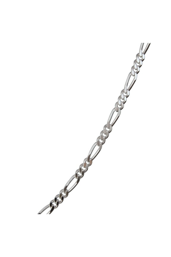 Sterling Silver Figaro necklace 18inch white color