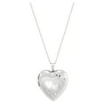 thumbnail image 1 of Brilliance Fine Jewelry Sterling Silver Hollow Locket Heart Double-Heart Engraved Design Pendant, 18", 1 of 5