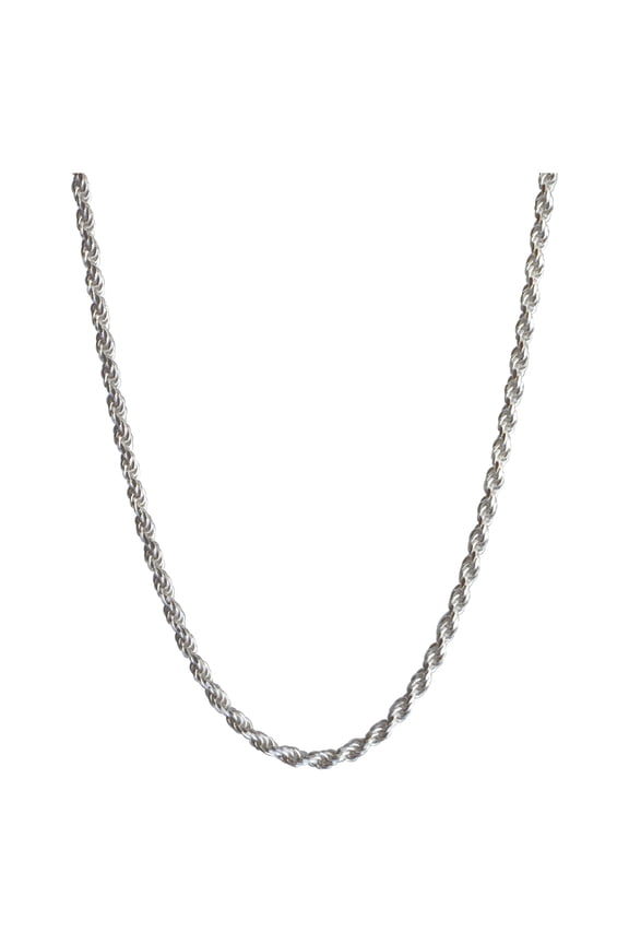 Sterling Silver 22-Inch Rope Chain Necklace