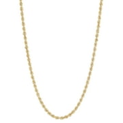 Brilliance Fine Jewelry Sterling Silver and 1/20 10K Gold 2.40MM Hollow Rope Necklace, 20"