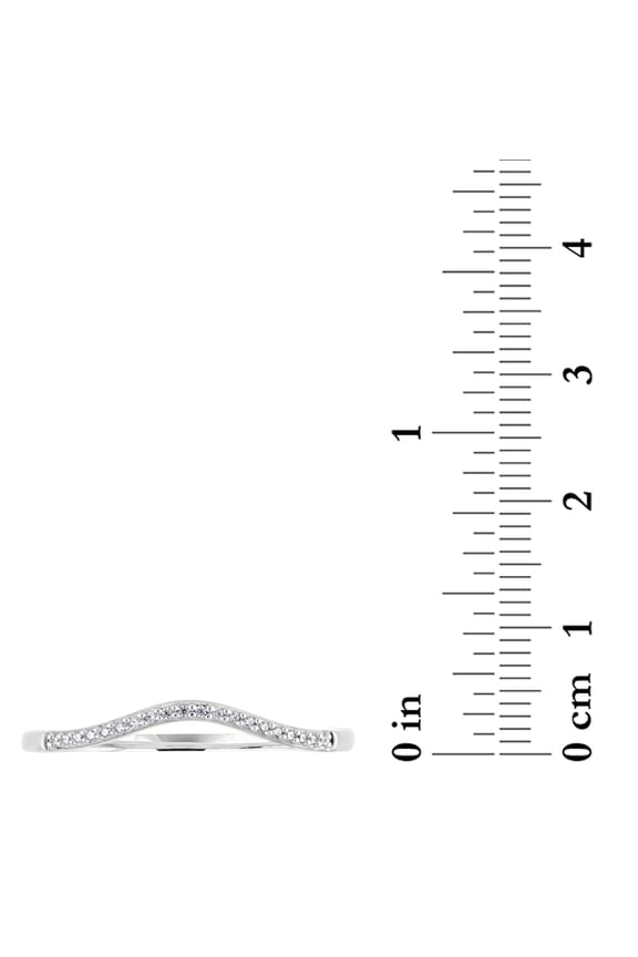 Brilliance Fine Jewelry Sterling Silver and Genuine Diamond Accent Stackable Ring