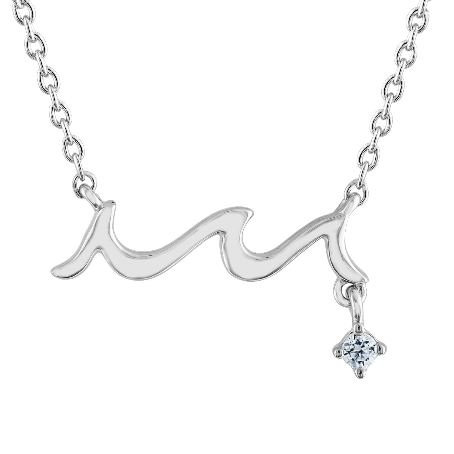ネックレス・ペンダント Wave Shining Necklace Brilliance Fine Jewelry Sterling Silver and Genuine Diamond