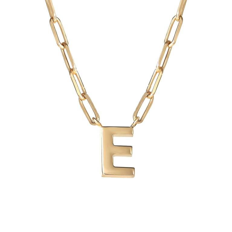Gold plated E initial Gold plated E initial