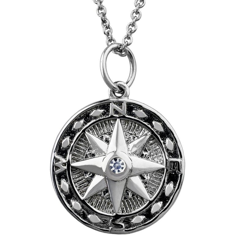 美品　vasco ANCHOR COMPASS NECKLACE SILVER Brilliance Fine Jewelry Women's Compass Necklace in Sterling