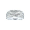 thumbnail image 1 of Ladies Brilliance Fine Jewelry Women's Created White Sapphire Sterling Silver Band, 1 of 2