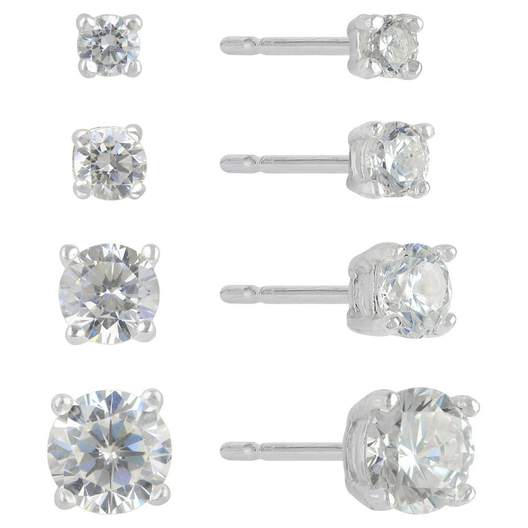 BRILLIANT STERLING SILVER EARRINGS S SILVER BRILLIANT STERLING SILVER EARRINGS S SILVER