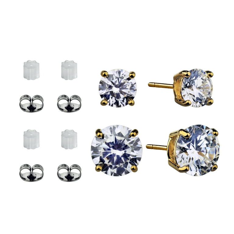 BRILLIANT STERLING SILVER EARRINGS S GOLD BRILLIANT STERLING SILVER EARRINGS S GOLD