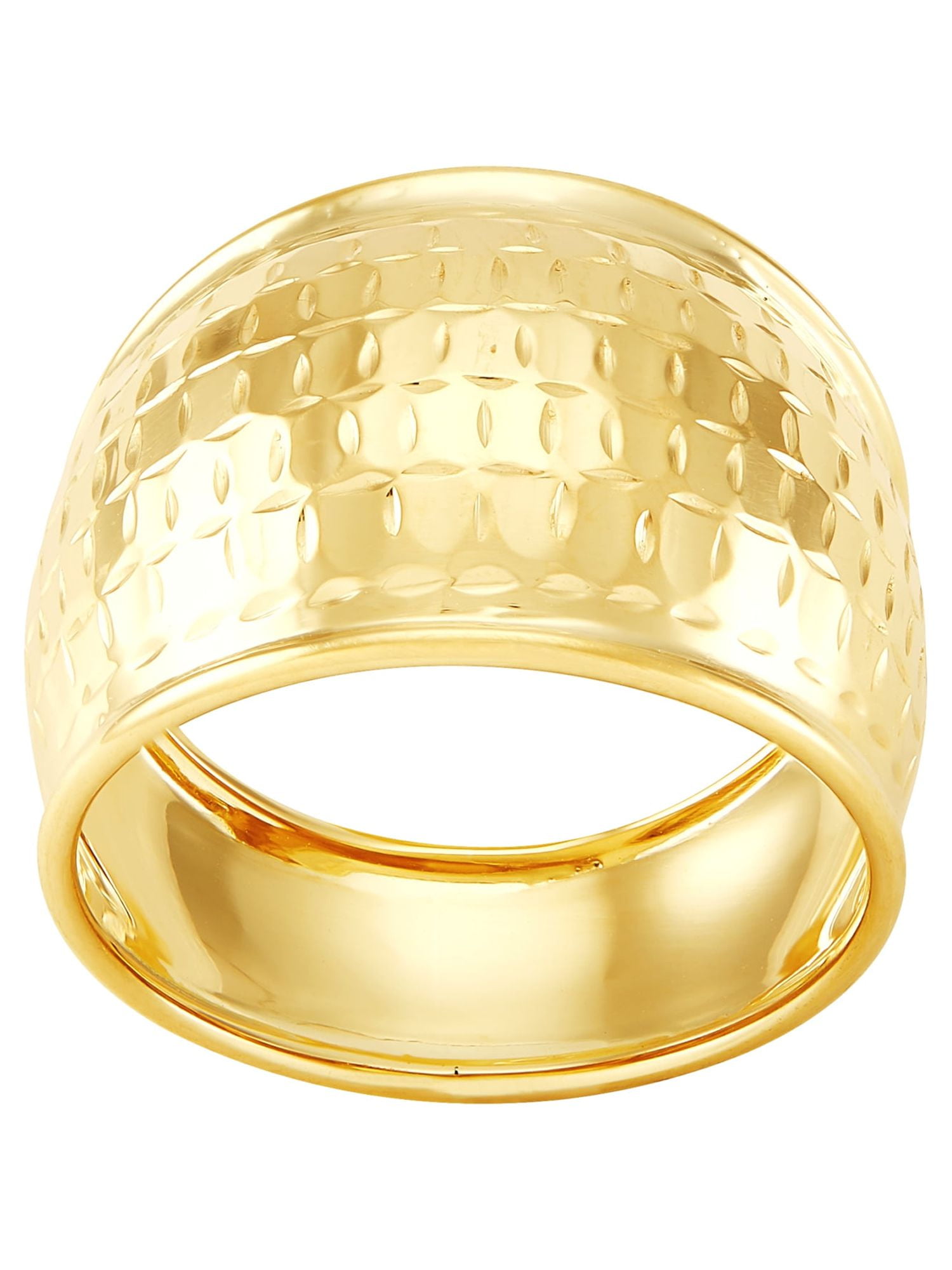 Brilliance Fine Jewelry Womens 10K Yellow Gold Dome Shape Ring, Size 9