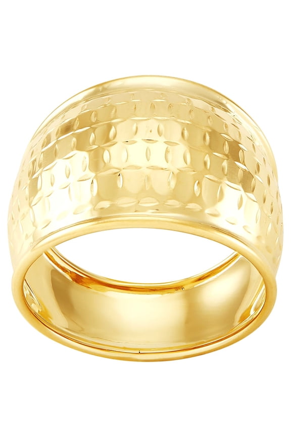 Womens 10K Yellow Gold Dome Shape Ring, Size 9