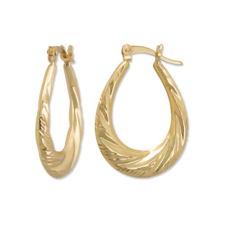 Sterling silver fluted hoops Sterling silver fluted hoops