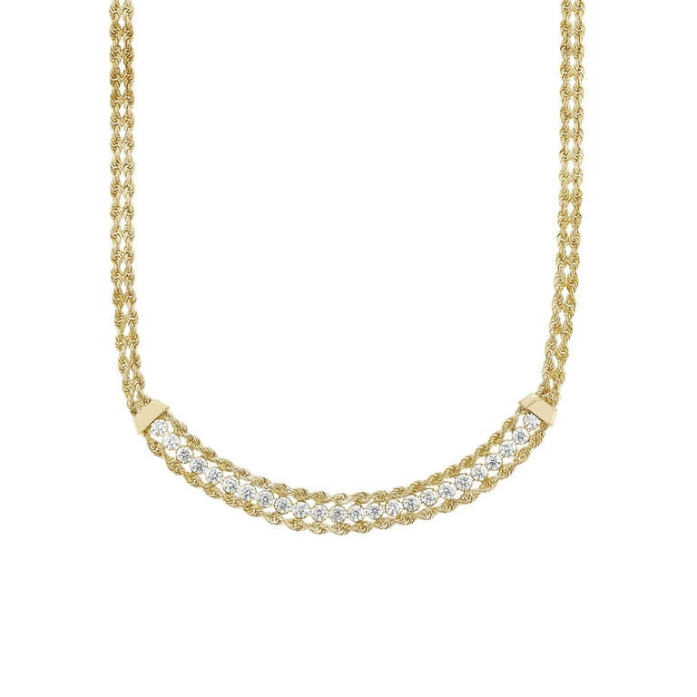 Authentic! Boucheron Paris 18k Yellow Gold 2.2ct Diamond Rock Crystal  Necklace
