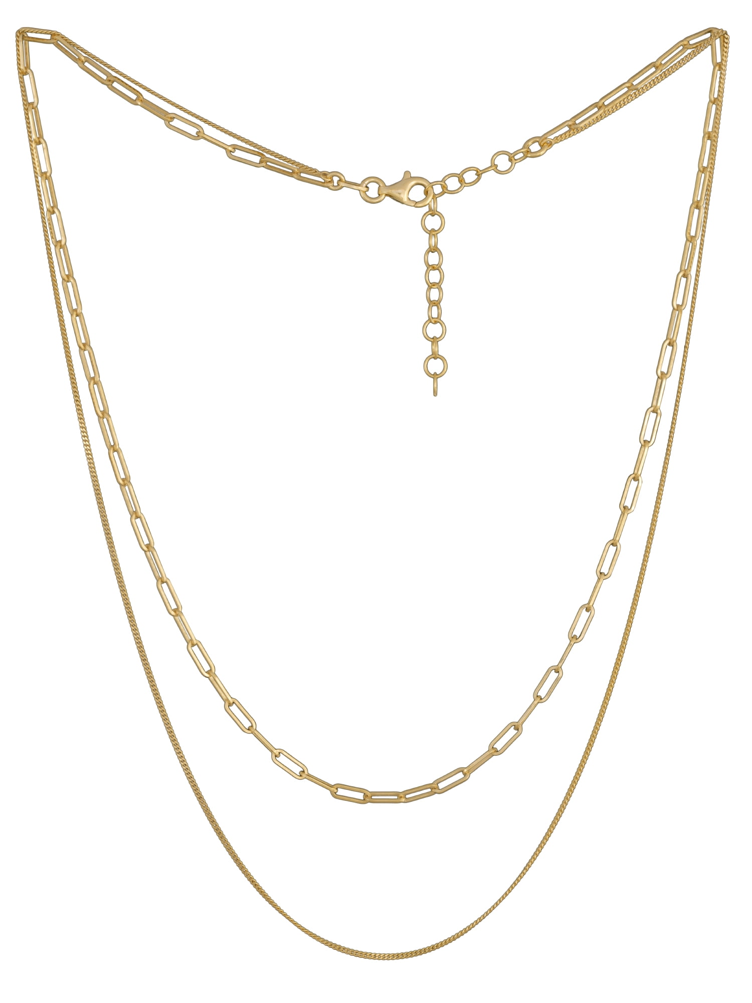Brilliance Fine Jw Ss/18kgp Bfj Cable Curb Neck 16``+2``