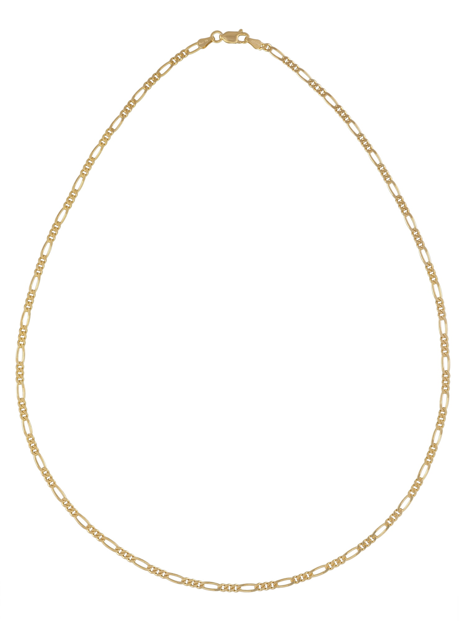 Brilliance Fine Jewelry Ss/18kgp Fig Chain 20''