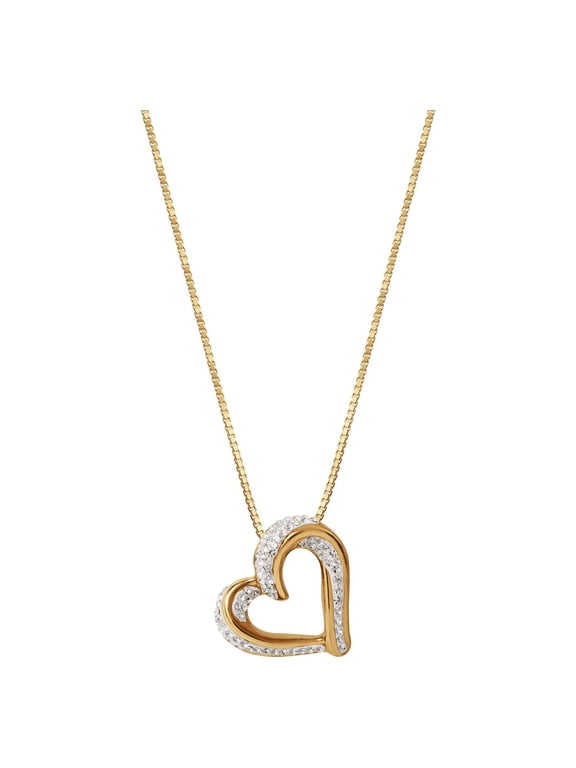 Brilliance Fine Women's Jewelry 18-Inch Slide Heart Pendant Necklace