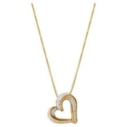 Brilliance Fine Women's Jewelry Slide Heart Pendant Necklace, 18