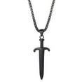 thumbnail image 1 of Brilliance Fine Women's Jewelry Stainless Steel IP Black Plated Simulated Diamond Dagger Pendant Necklace, 22" Chain, 1 of 3