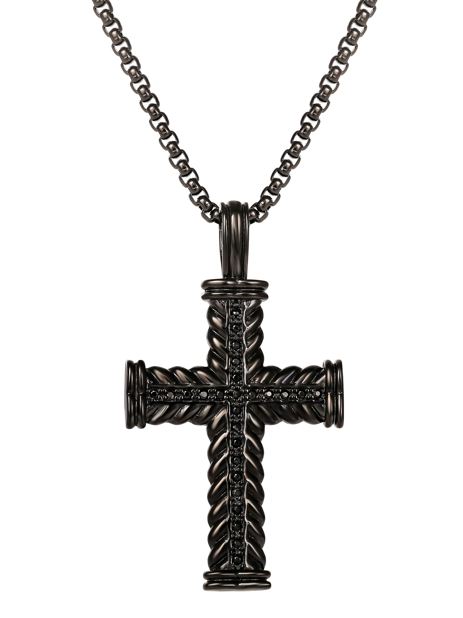 Ankh | Black Stainless Steel Ankh Hoop Earring | In stock! | Lucleon