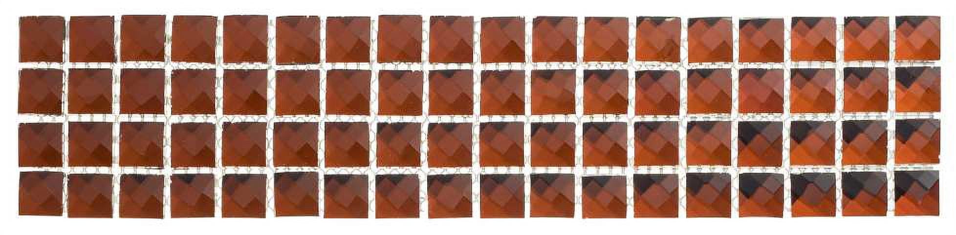Brilliance Garnet Brown 1-in. Beveled Glossy Glass Mosaic Wall Tile
