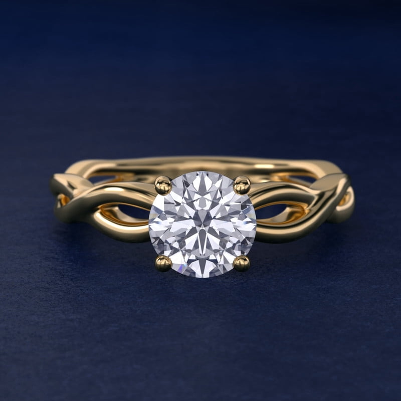 Brilliance Jewels 1.25 Ct Round Cut Moissanite Infinity Style Solitaire ...